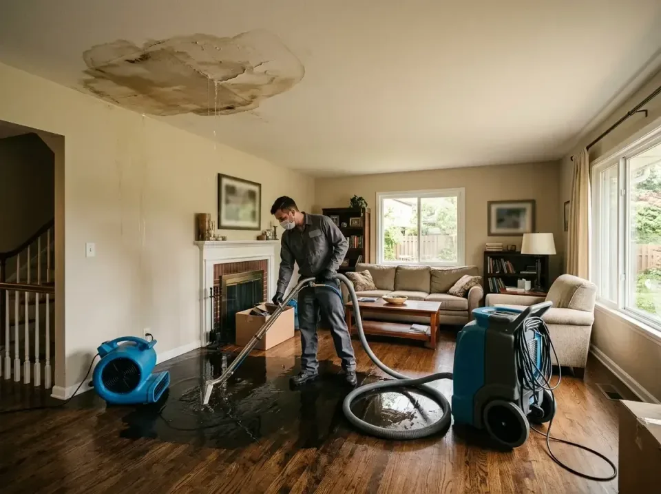 attic-pipe-burst-ceiling-drip-008 — frequently asked questions, Water Damage Restoration & Carpet Care in Fulton, IL